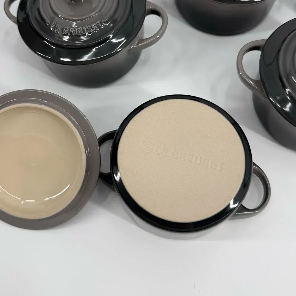 Le Creuset Mini Round Cocotte in Oyster | 8 oz